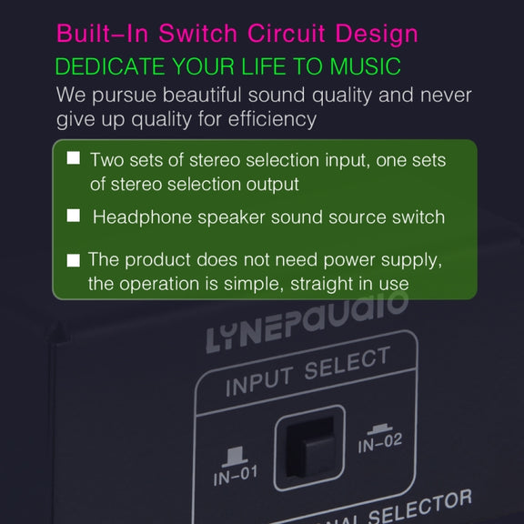 B101 2 In 1 Out (1 In 2 Out) Audio Source Signal Selection Switcher Computer Speaker  RCA Lossless Audio Source Switcher
