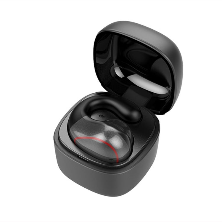 T25 Over-ear Bluetooth 5.0 Single-ear Invisible Wireless Earphone High Definition Call Super Long Standby Bone Conduction Earphone(Gray)