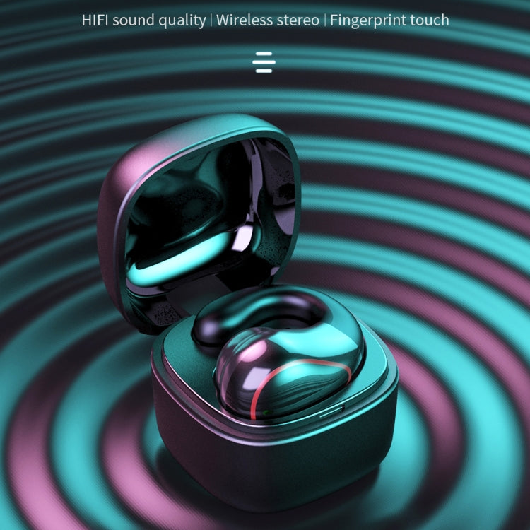 T25 Over-ear Bluetooth 5.0 Single-ear Invisible Wireless Earphone High Definition Call Super Long Standby Bone Conduction Earphone(Gray)