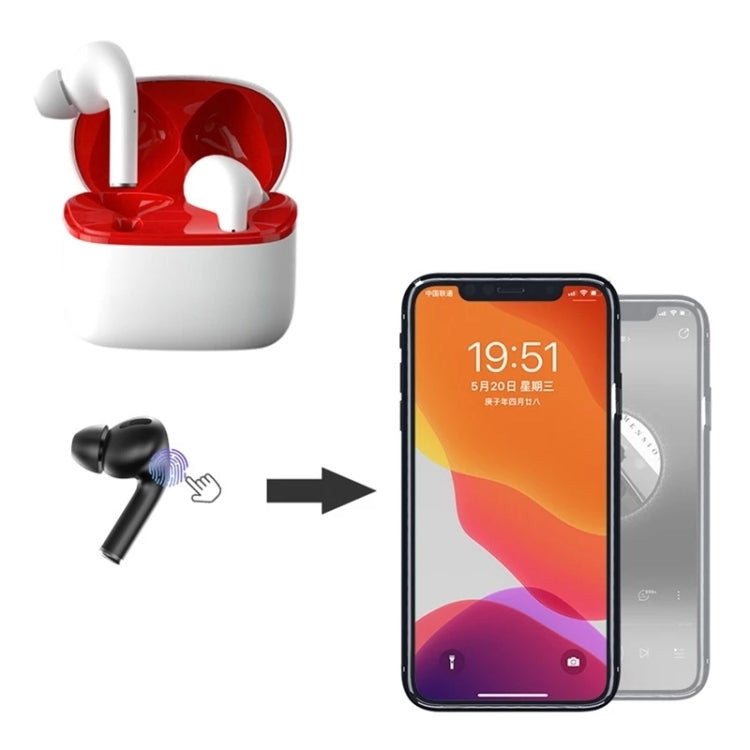 JM13 TWS Earphone Bluetooth 5.0 Touch Control Stereo Bass Sport Wireless Earphone With Mic(White)
