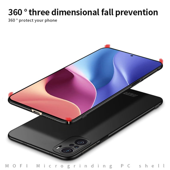 For Xiaomi Redmi K40 / K40 Pro MOFI Frosted PC Ultra-thin Hard Case(Black)