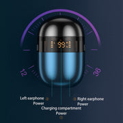 J28 TWS Wireless Bluetooth Earphones LED Digital Display HIFI Music Sport Earphone(Green)