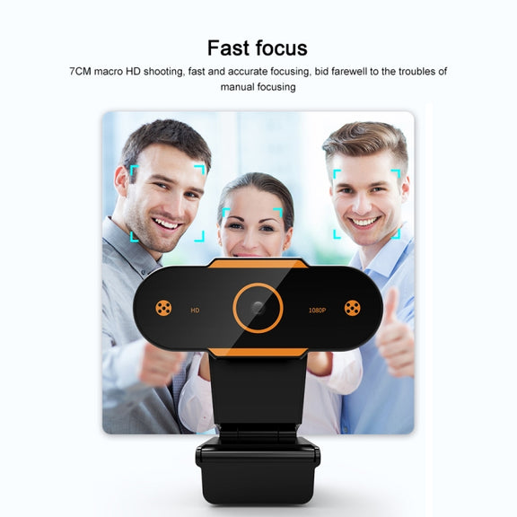 312 1080P HD USB 2.0 PC Desktop Camera Webcam with Mic, Cable Length: about 1.3m, Configuration:Anti-peep