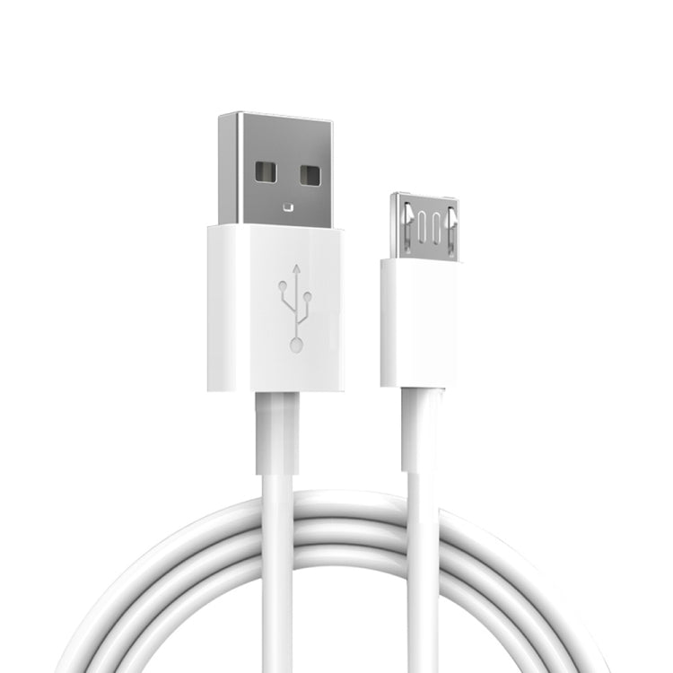 Dual USB Portable Travel Charger + 1 Meter USB to Micro USB Data Cable, US Plug(White)