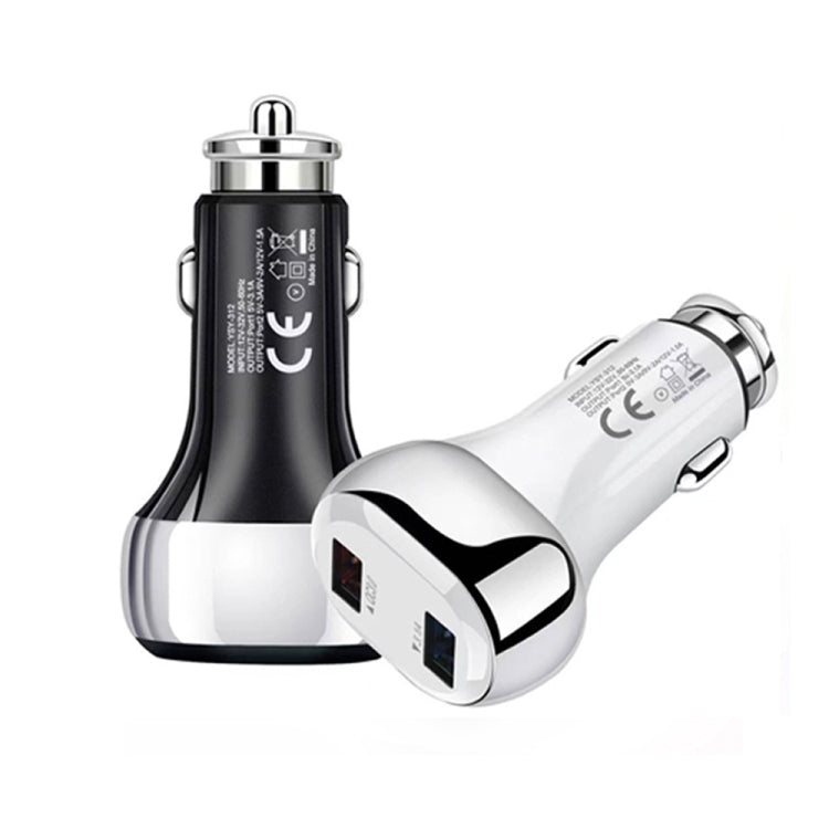 YSY-312 18W Portable QC3.0 Dual USB Mobile Phones and Tablet PCs Universal Car Charger(Black)