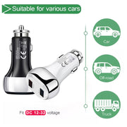 YSY-312 2 in 1 18W Portable QC3.0 Dual USB Car Charger + 1m 3A USB to Micro USB Data Cable Set(White)