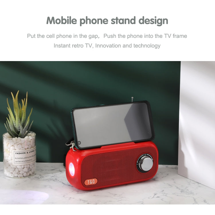 T&G TG613 TWS Solar Portable Bluetooth Speakers with LED Flashlight, Support TF Card / FM / AUX / U Disk(Gray)