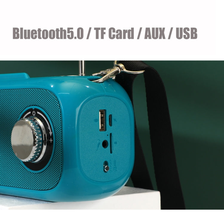 T&G TG613 TWS Solar Portable Bluetooth Speakers with LED Flashlight, Support TF Card / FM / AUX / U Disk(Gray)