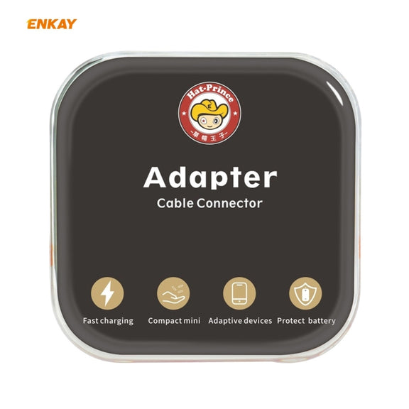 ENKAY ENK-AT105 USB Male to USB-C / Type-C Female Aluminium Alloy Adapter Converter, Support Quick Charging & Data Transmission(Black)