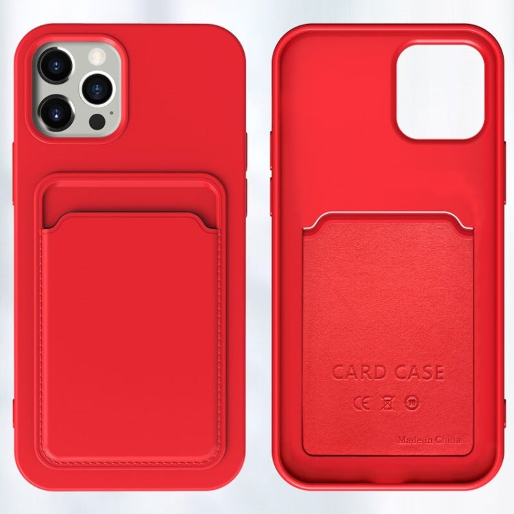 For iPhone 11 TPU + Flannel Lining Shockproof  Case with Card Slots (Green)