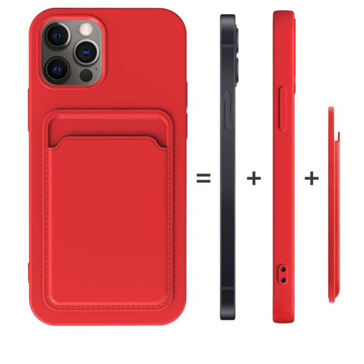 For iPhone 11 TPU + Flannel Lining Shockproof  Case with Card Slots (Green)