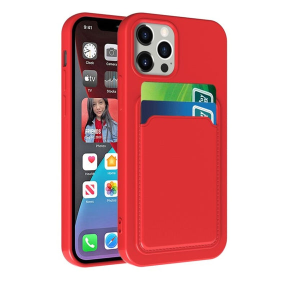 For iPhone 11 TPU + Flannel Lining Shockproof  Case with Card Slots (Green)