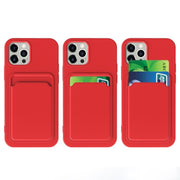 For iPhone 11 TPU + Flannel Lining Shockproof  Case with Card Slots (Green)