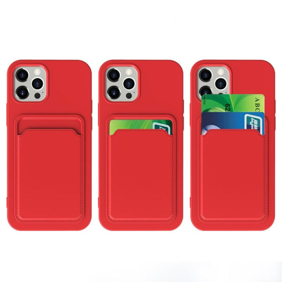 For iPhone 11 TPU + Flannel Lining Shockproof  Case with Card Slots (Green)