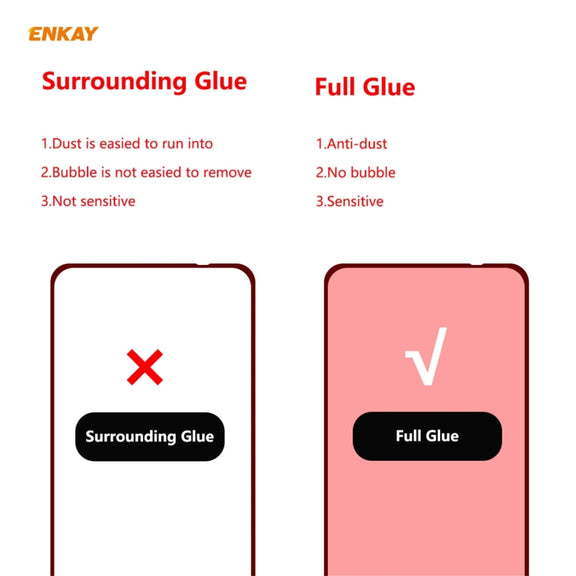 For Redmi Note 10 / Note 10S 10 PCS ENKAY Hat-Prince Full Glue 0.26mm 9H 2.5D Tempered Glass Full Coverage Film