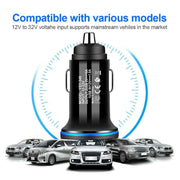 YSY-349 QC3.0 Dual Port USB Car Charger + 3A USB to USB-C / Type-C Data Cable, Length: 1m(Black)
