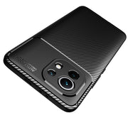 For Xiaomi Mi 11 Pro Carbon Fiber Texture Shockproof TPU Case(Black)