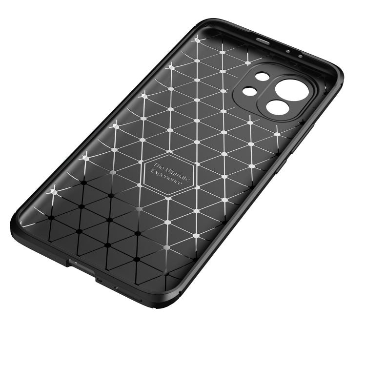 For Xiaomi Mi 11 Pro Carbon Fiber Texture Shockproof TPU Case(Black)