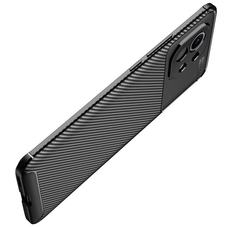 For Xiaomi Mi 11 Pro Carbon Fiber Texture Shockproof TPU Case(Black)