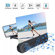 K8 Bluetooth 5.0 Mobile Phone Screen Magnifier 3D Enlarger 12inch Magnifying Bracket Desktop Holder Stand For Phone(black)