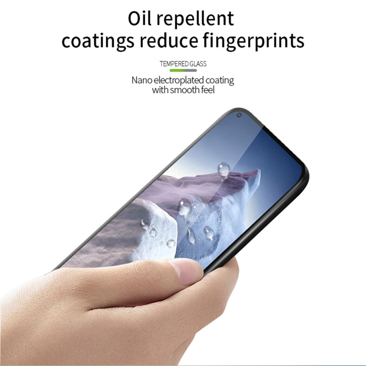 For Xiaomi Mi 11 Ultra PINWUYO 9H 3D Hot Bending Tempered Glass Film(Black)