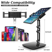 NS-06B Aluminum Alloy Foldable Adjustable Tablet Desk Stand for iPad, Huawei, Apple