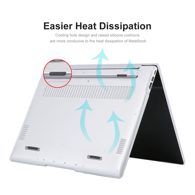 ENKAY for Huawei MateBook D 14  / Honor MagicBook 14 US Version 2 in 1 Crystal Protective Case with TPU Keyboard Film(Transparent)