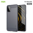 For Xiaomi Poco M3 / Redmi 9T MOFI Gentleness Series Brushed Texture Carbon Fiber Soft TPU Case(Grey) - Xiaomi Cases by MOFI | Online Shopping South Africa | PMC TechLife | Buy Now Pay Later Mobicred