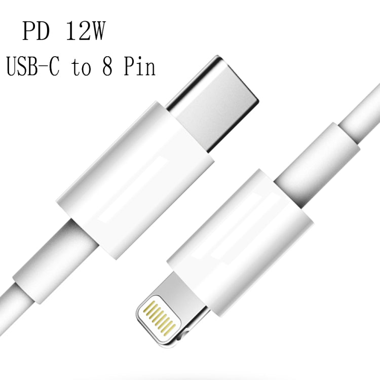 XJ-61 12W USB-C / Type-C to 8 Pin PD Fast Charging Cable, Cable Length:1m