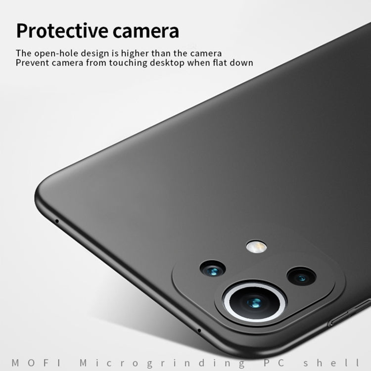 For Xiaomi Mi 11 Lite MOFI Frosted PC Ultra-thin Hard Case(Black)