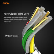 ENKAY Hat-Prince 20W PD Type-C + QC 3.0 USB Fast Charging Travel Charger Power Adapter with Fast Charge Data Cable, US Plug(With 8 Pin Cable)