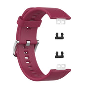 For Huawei Watch Fit TIA-B09 Silicone Watch Band(wine red)