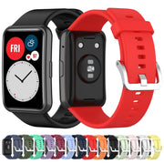 For Huawei Watch Fit TIA-B09 Silicone Watch Band(green)
