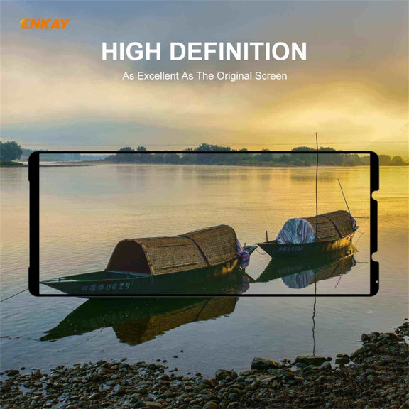 For Sony Xperia 1 III 2 PCS ENKAY Hat-Prince Full Glue 0.26mm 9H 2.5D Tempered Glass Full Coverage Film