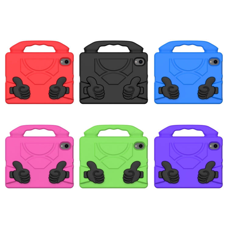 For iPad mini 6 / mini 2024 Children EVA Shockproof Tablet Case with Thumb Bracket(Black)