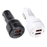TE-092 36W Dual QC3.0 USB Fast Car Charger(White)