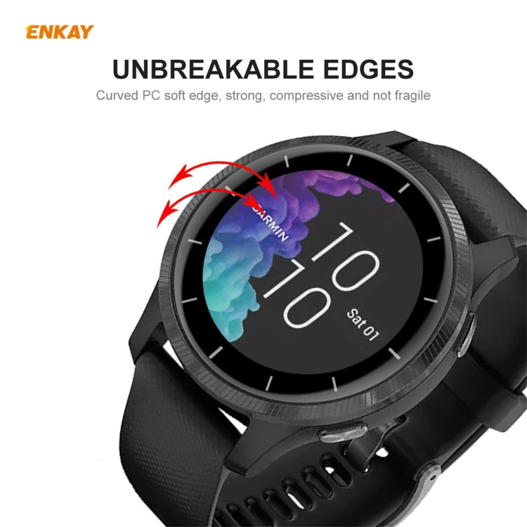 For Venu 2 / Vivoactive 4 45mm 5 PCS ENKAY Hat-Prince 3D Full Screen Soft PC Edge + PMMA HD Screen Protector Film