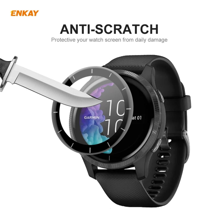 For Venu 2 / Vivoactive 4 45mm 5 PCS ENKAY Hat-Prince 3D Full Screen Soft PC Edge + PMMA HD Screen Protector Film