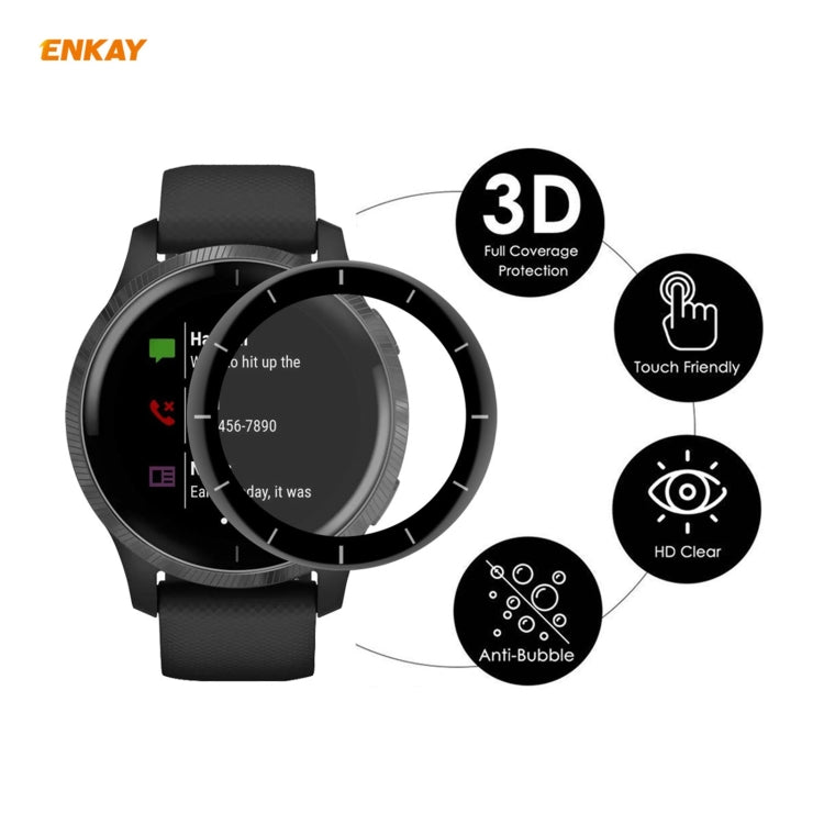For Venu 2 / Vivoactive 4 45mm 10 PCS ENKAY Hat-Prince 3D Full Screen Soft PC Edge + PMMA HD Screen Protector Film