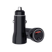 P21 PD 20W USB-C / Type-C + QC3.0 18W USB Fast Car Charger with USB-C / Type-C to 8 Pin Data Cable Set(Black)