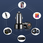 TE-P31 PD 20W USB-C / Type-C + QC3.0 18W USB Fast Car Charger(Black)