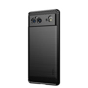 For Google Pixel 6 MOFI Gentleness Series Brushed Texture Carbon Fiber Soft TPU Case(Black)