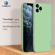 For iPhone 11 Pro PINWUYO Sense Series Liquid Silicone TPU Mobile Phone Case(Green)