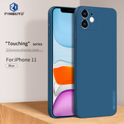 For iPhone 11 PINWUYO Sense Series Liquid Silicone TPU Mobile Phone Case (Blue)