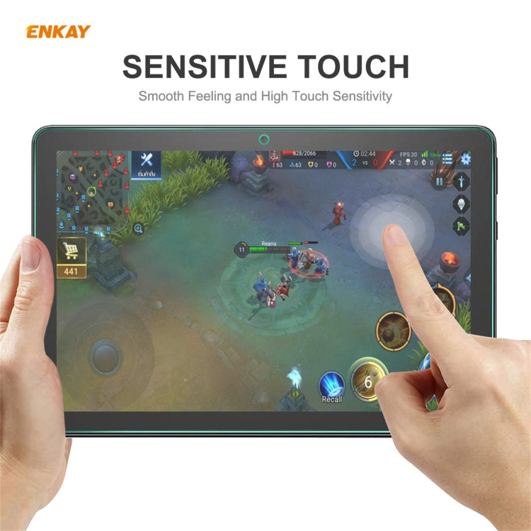 2 PCS For Amazon Fire HD 10 / HD 10 Plus 2021 ENKAY Hat-Prince 0.33mm 9H Surface Hardness 2.5D Explosion-proof Tempered Glass Protector Film