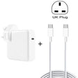 96W USB-C / Type-C Power Adapter Portable Charger with 1.8m USB-C / Type-C to USB-C / Type-C Charging Cable, UK Plug - USB Charger by PMC TechLife | Online Shopping South Africa | PMC TechLife