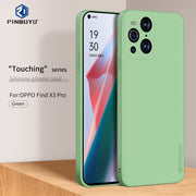 For OPPO Find X3 / Find X3 Pro PINWUYO Touching Series Liquid Silicone TPU Shockproof Case(Green)