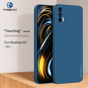 For OPPO Realme GT / GT NEO / Realme Q3 Pro PINWUYO Touching Series Liquid Silicone TPU Shockproof Case(Blue)
