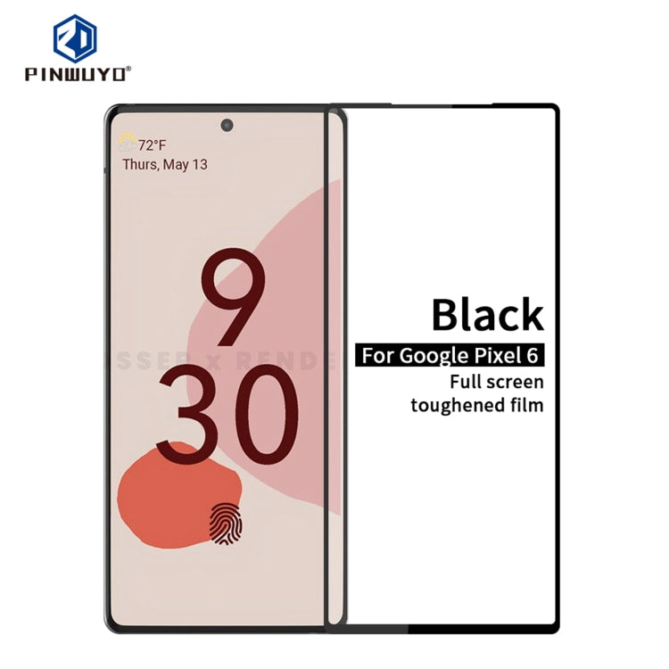 For Google Pixel 6 PINWUYO 9H 2.5D Full Screen Tempered Glass Film(Black)