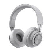 P1 Wireless Bluetooth 5.0 Stereo Soft Leather Earmuffs Foldable Headset Built-in Mic for PC / Cell Phones(Gray)
